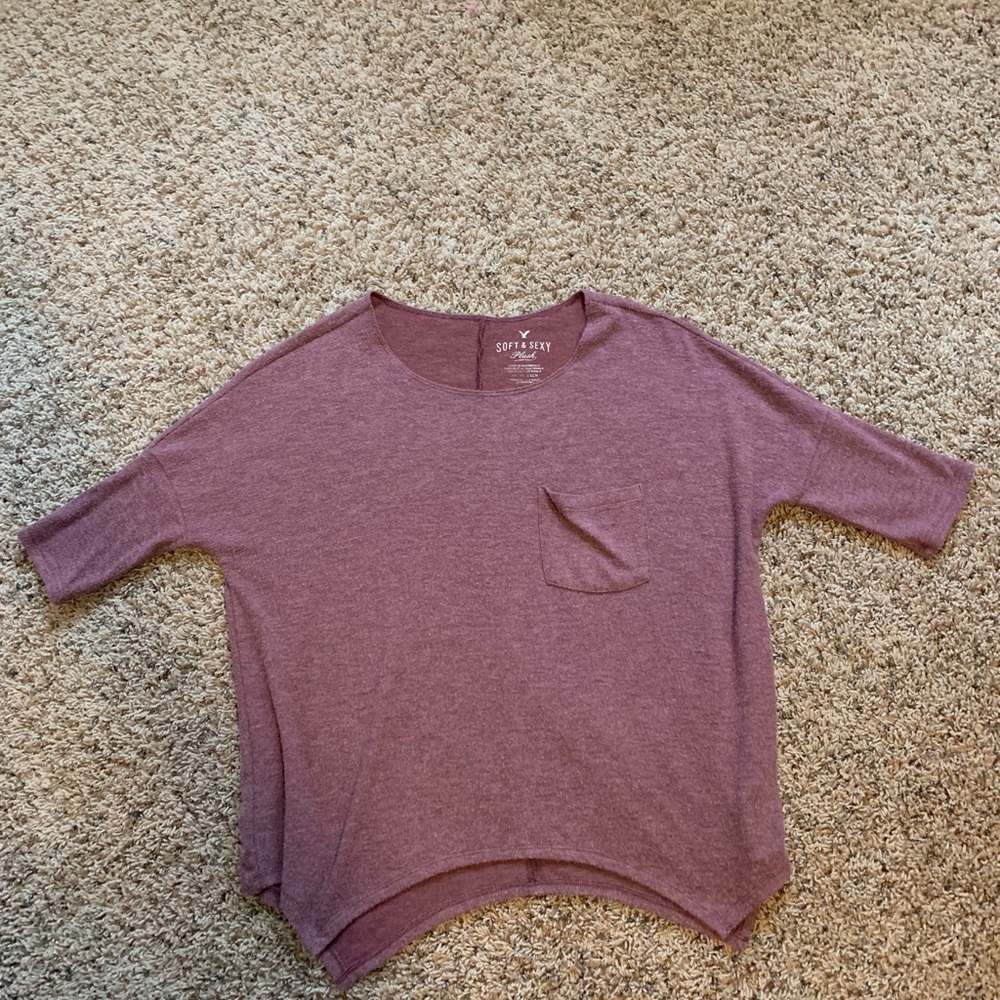 American eagle soft quarter sleeve
